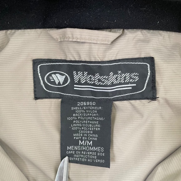 Wetskins Rain Jacket with Hood, Black/Tan, Size Medium - Picture 15 of 16